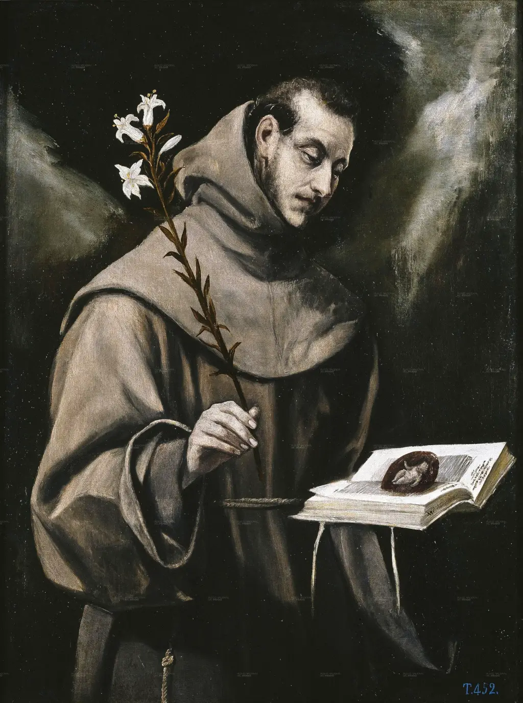 Saint Anthony of Padua in Detail El Greco